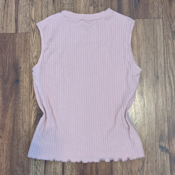 Chocolate Sleeveless Ribbed Top - Picture 3 of 5